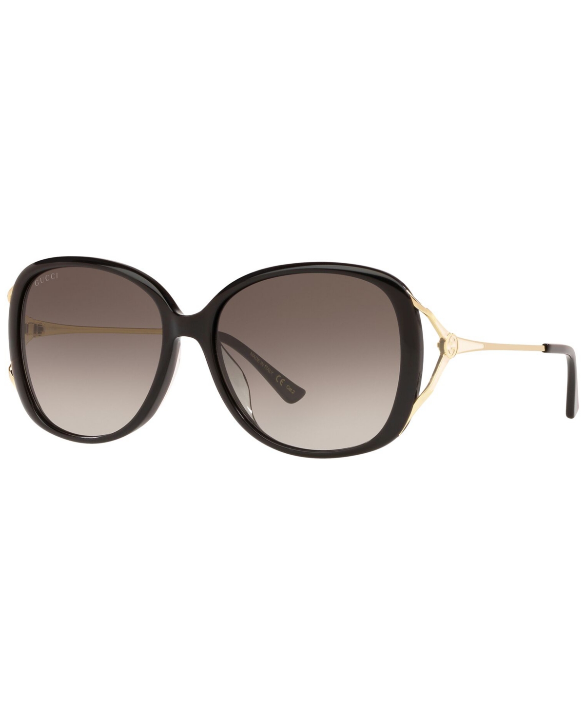 Gucci Women's Sunglasses, Gg0649sk In Black Gold,grey Grad