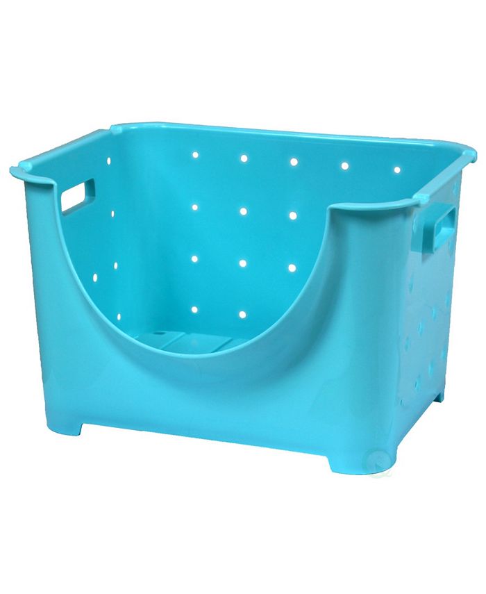 Basicwise Vintiquewise Stackable Plastic Storage Container, Stacking