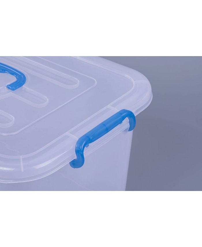 Basicwise Vintiquewise Large Clear Storage Container with Lid and