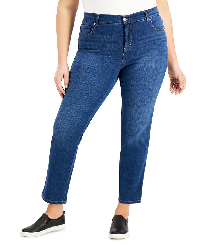 Style & Co High-Rise Straight-Leg Jeans, Created for Macy's & Reviews ...