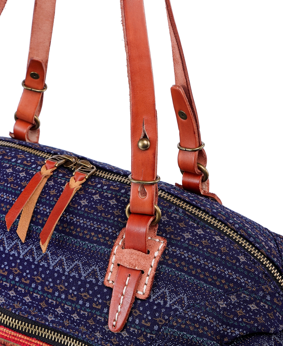 Tsd Brand Tribal Secret Canvas Tote Bag In Orange