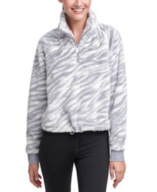 Animal-Print Half-Zip Top