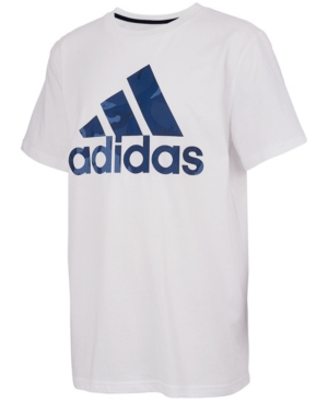 image of adidas Big Boys Short Sleeve Classic Camo Badge of Sport Tee