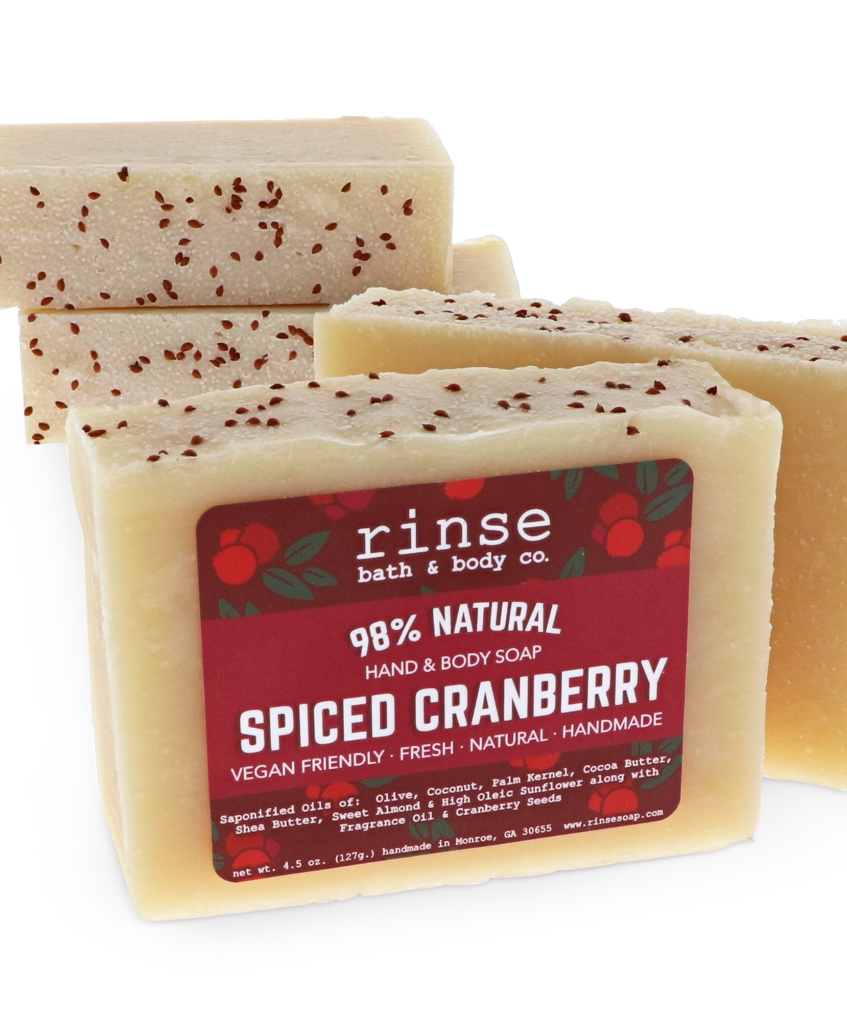 Spiced Cranberry Soap Bar - Red