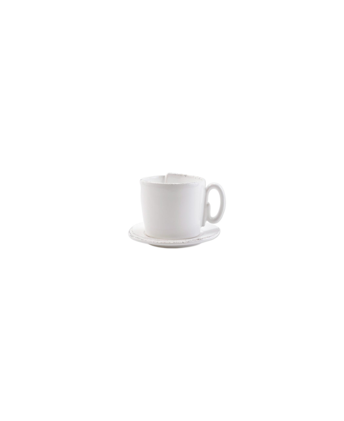 Vietri LastraCup and Saucer - White