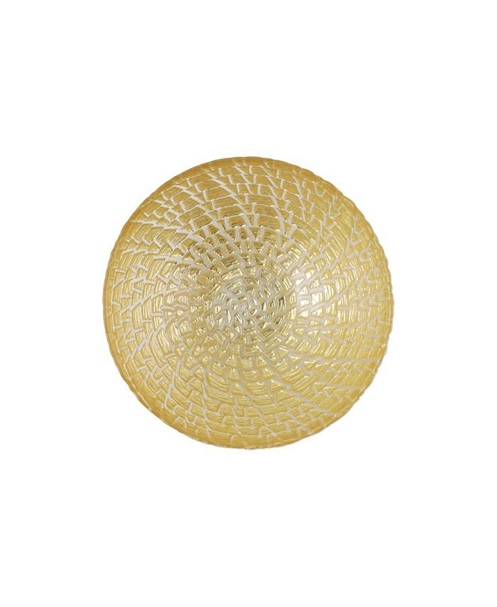 RUFOLO GLASS GOLD CROCODILE SMALL CAKE STAND main image 1