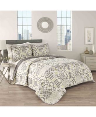 Waverly Traditions By  Set In Spring Quilt Collection Bedding In Gray