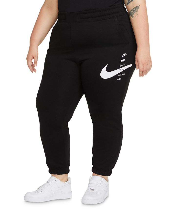 Nike Plus Size Swoosh Fleece Pants - Macy's