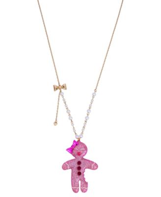 betsey johnson gingerbread necklace