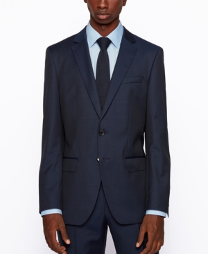 Shop Hugo Boss Boss By  Men's Huge6 Slim-fit Jacket In Dark Blue