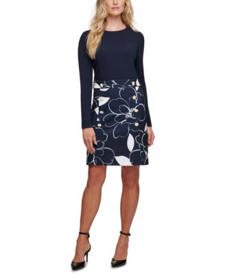 dkny double breasted skirt sheath dress