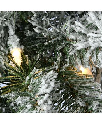 National Tree Company - 9 ft. Iceland Fir Garland with Battery Operated LED Lights