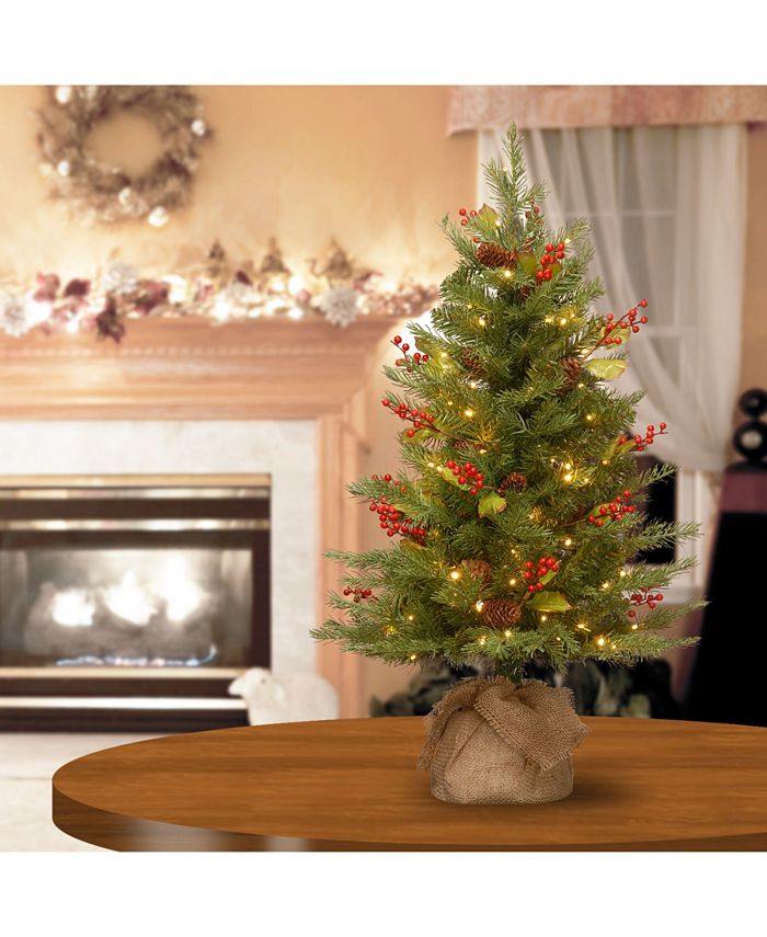 National Tree Company 3' Feel Real(R) Nordic Spruce Small Tree with ...