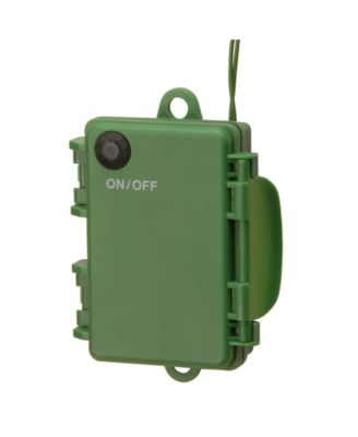 18' Frosted Berry Urn Filler with Cones, Red Berries, Tripod Stake & 35 Warm White Battery Operated LED Lights w/Timer