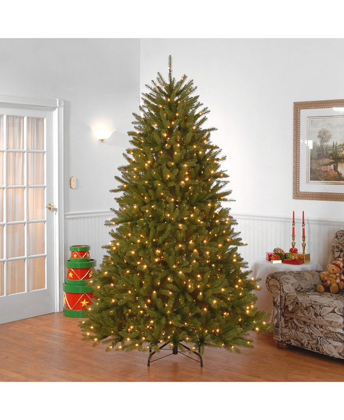 National Tree Company - National Tree 7 .5' Dunhill Fir Hinged Tree with 750 Clear Lights