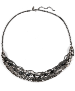 image of Style & Co Hematite-Tone Beaded Long Multi-Strand Necklace, 30