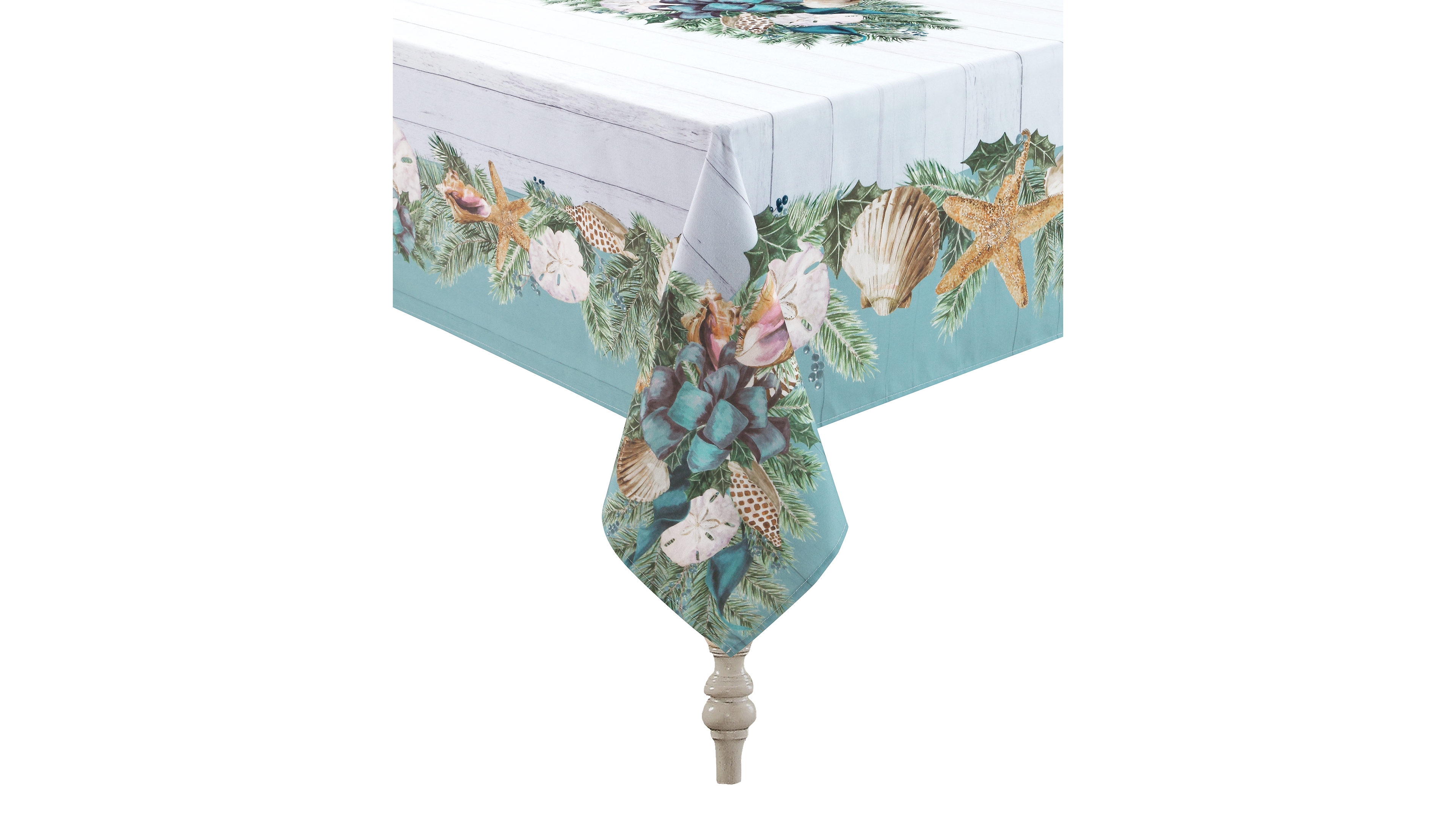 Laural Home Christmas By The Sea Tablecloth - 70" x 144"