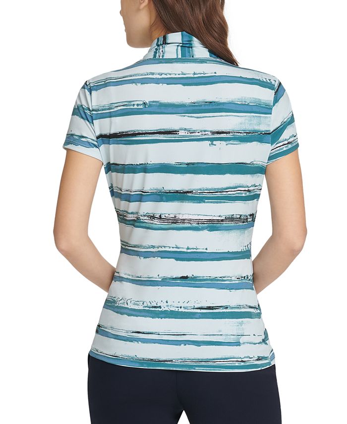 DKNY Printed Surplice Top Macy's