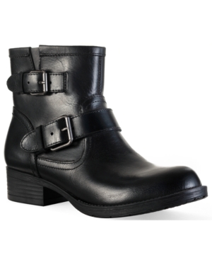 image of Sun + Stone Amberr Leather Booties, Created for Macy-s Women-s Shoes