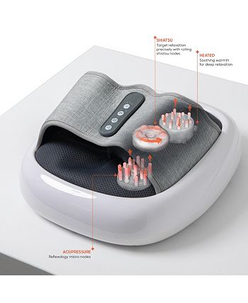 Sharper Image - Acupoint Acupressure Foot Massager Machine with Acupressure, Heat, Compression, & Vibration