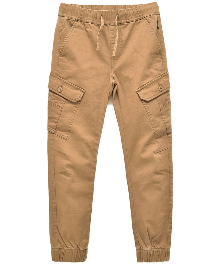 Fairweather Solid Tie Waist Side Pocket Jogger Pants