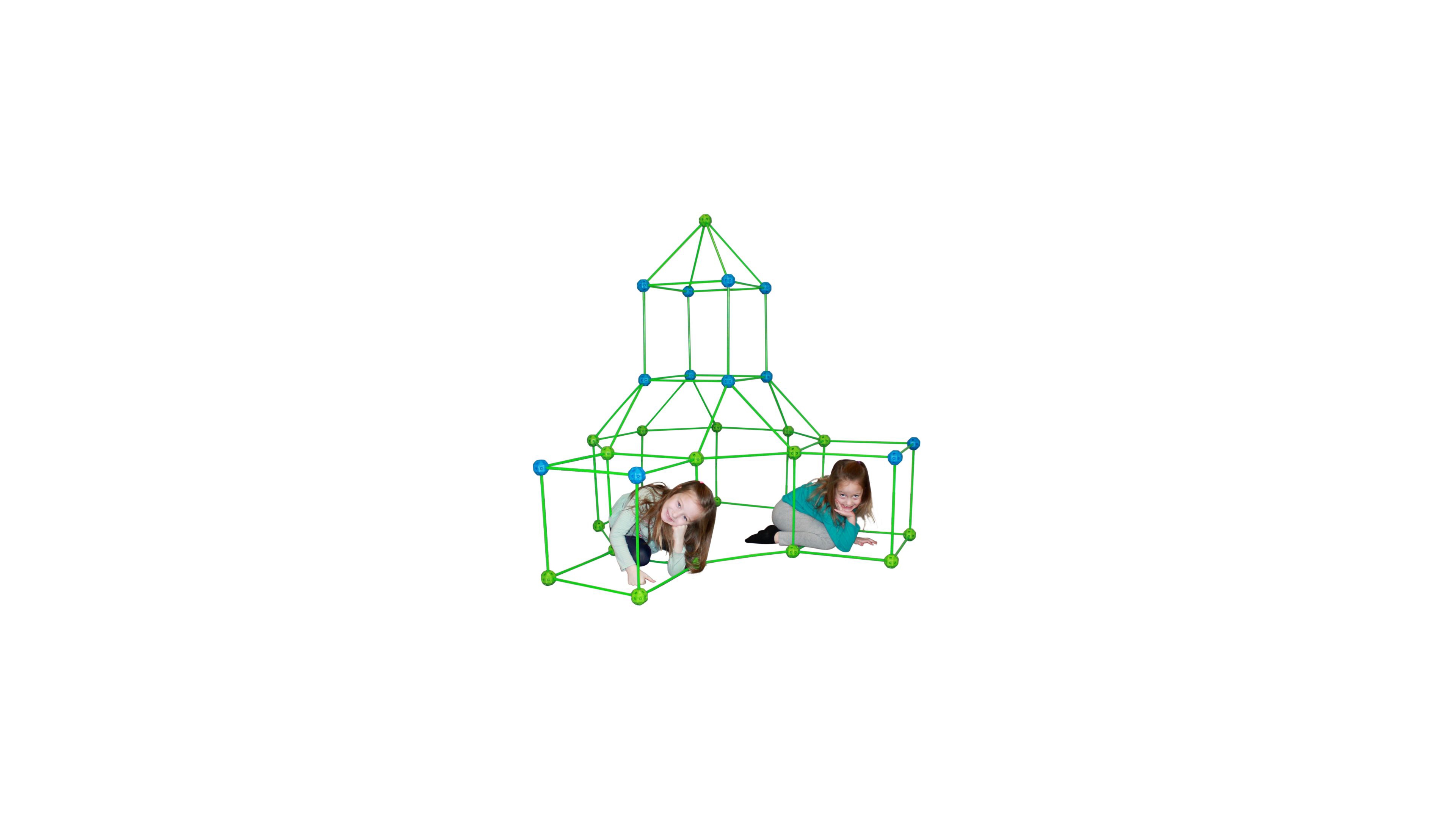Funphix Supersized Glow in The Dark Fort Building Set, 154 Pieces
