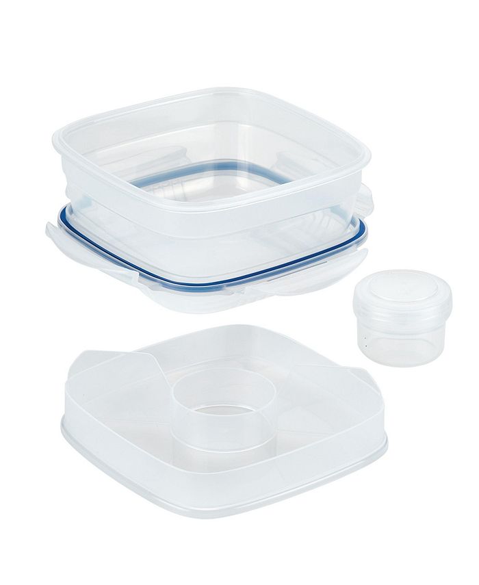 Lock n Lock Easy Essentials On the Go Meals Salad Bowl with Tray, 54