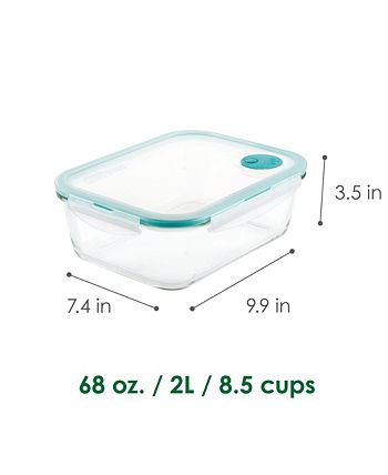 Lock n Lock - Purely Better Vented Glass Food Storage Container, 68-Ounce