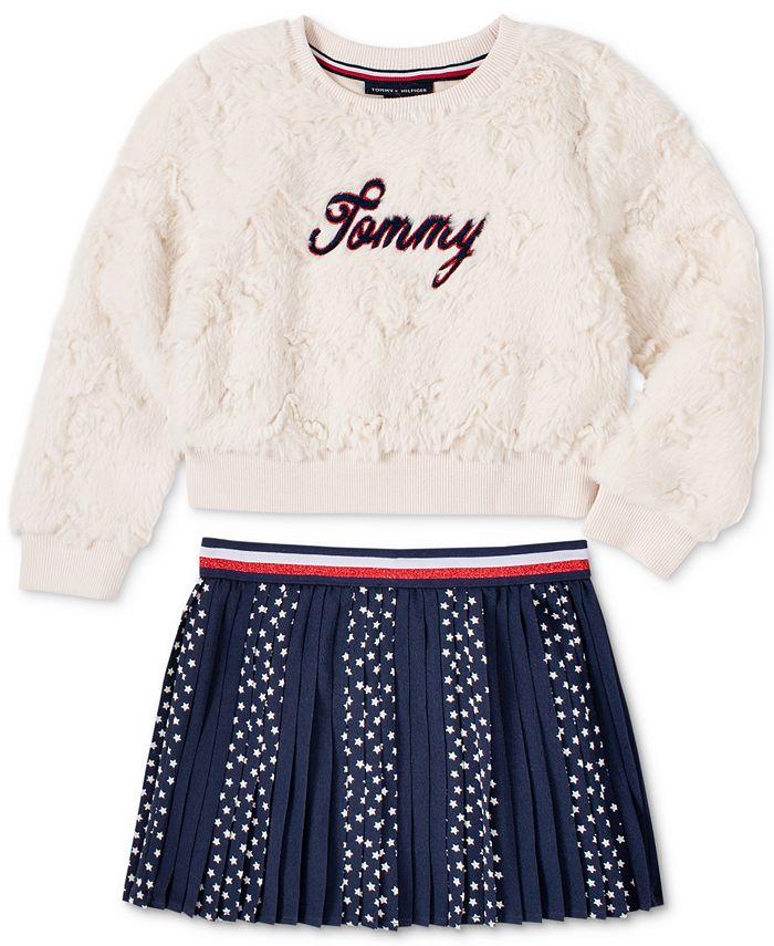 Tommy Hilfiger Baby Girls 2 Pc. Fuzzy Top Skirt Set Macy s