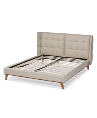 Gretchen Modern and Contemporary Queen Size Platform Wingback Bed