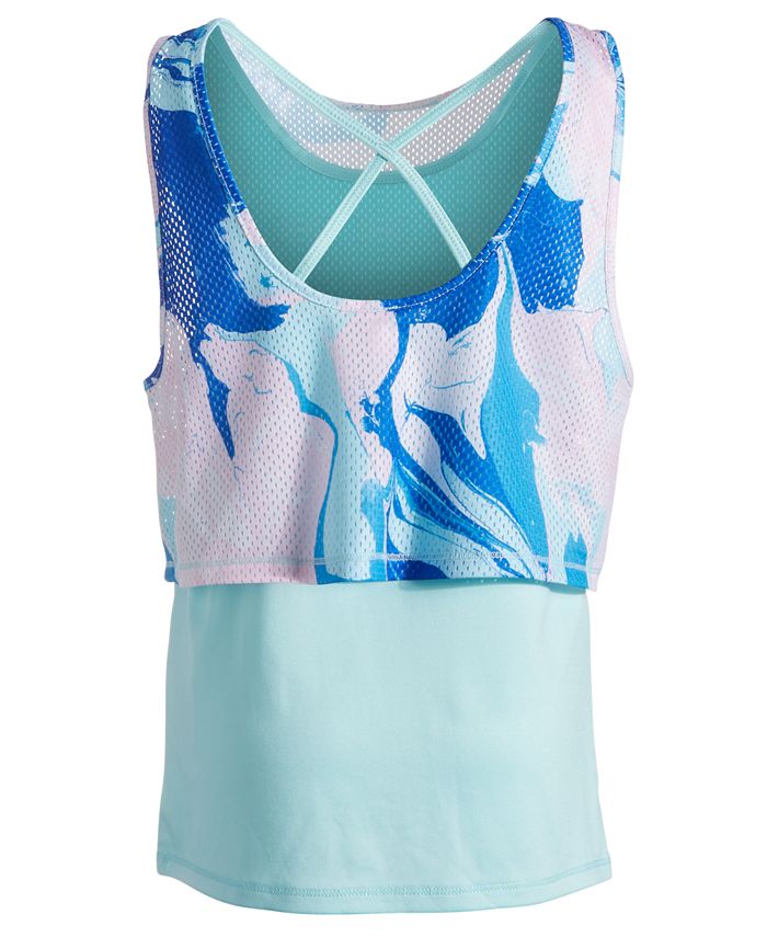 Ideology Big Girls Graphic Mesh Twofer Tank Top, Created for Macy's ...