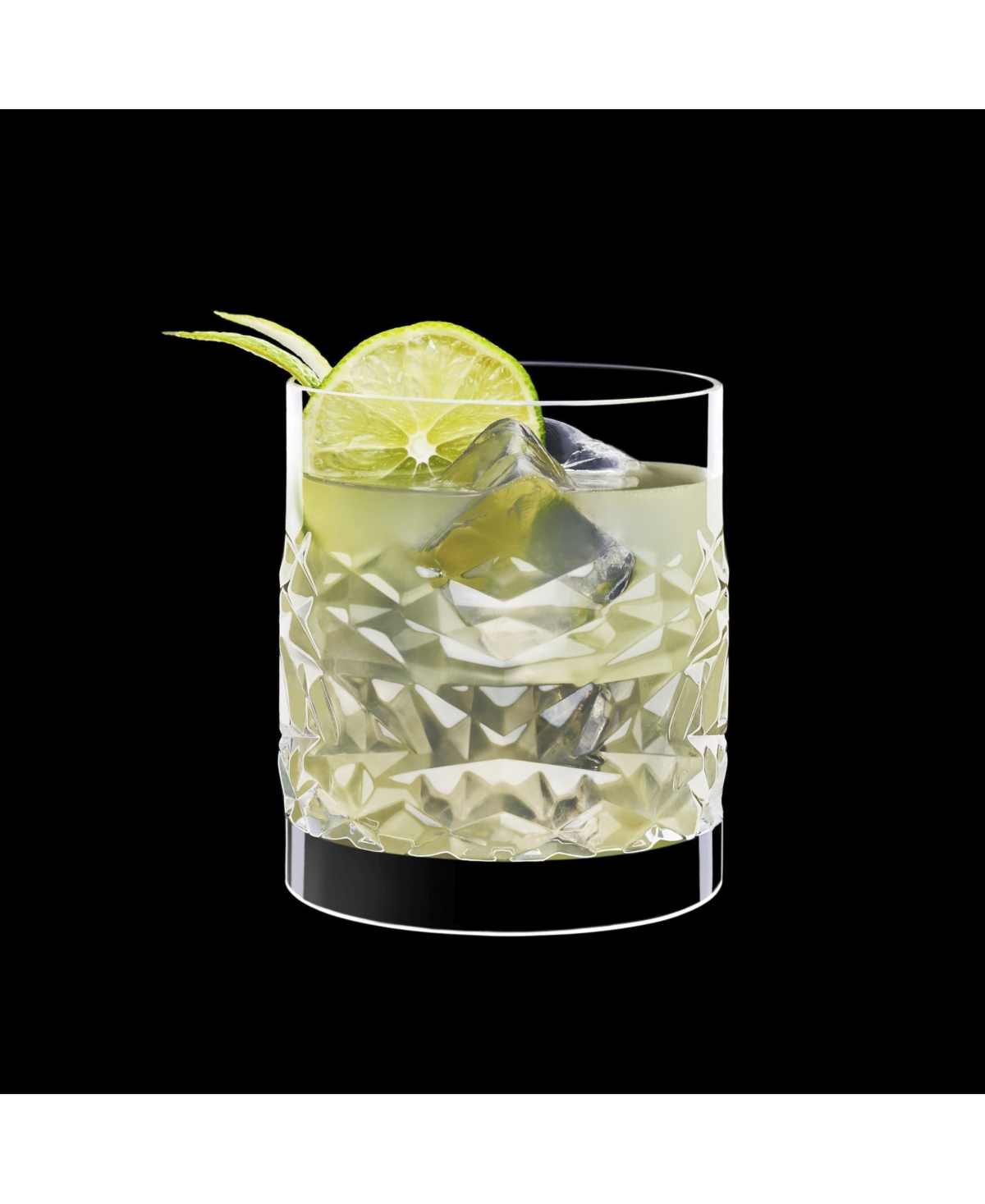 Mixology 12.75 Oz Textures Double Old Fashion Glasses, Set of 4