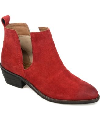 macys womens red booties