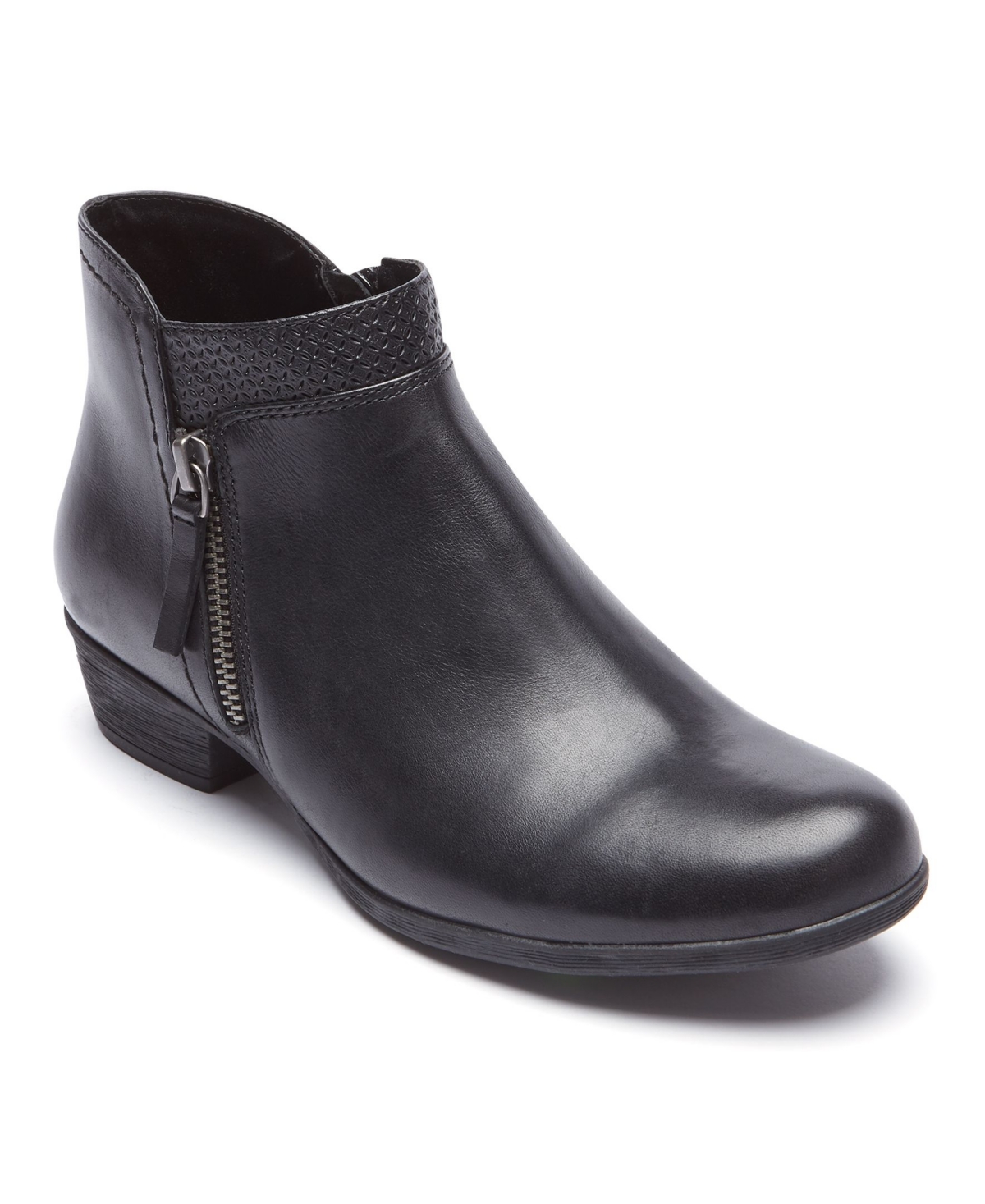 Shop Rockport Women's Carly Leather Bootie In Black