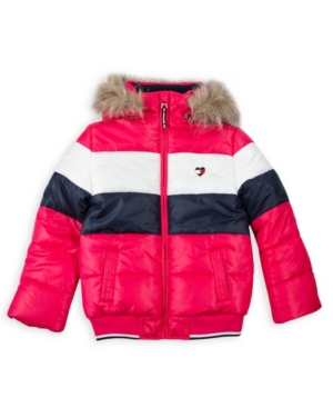 image of Tommy Hilfiger Big Girl Colorblock Puffer Jacket