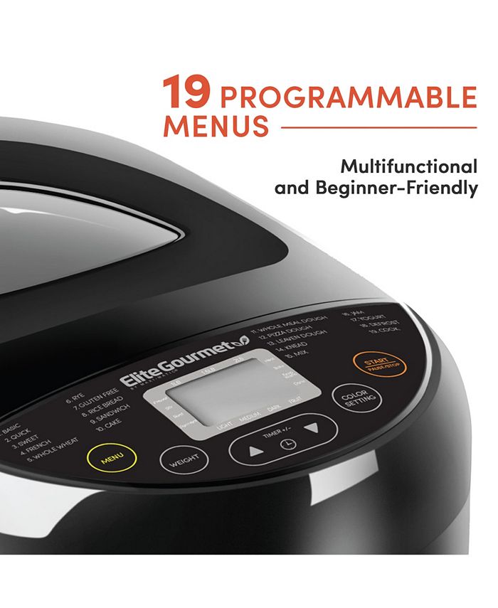 Elite Gourmet Programmable Bread Machine Maker Macy's