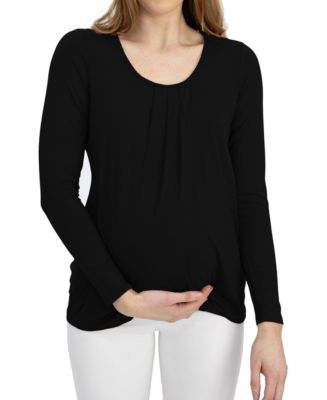 Monique Maternity Nursing Petal Top - Grey