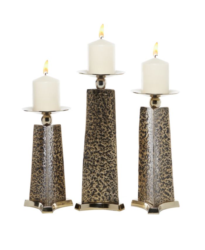 Venus Williams Tall and Leopard Print Metal Candle Holders, Set of 3 & Reviews - Candle Holders - Home Decor - Macy's