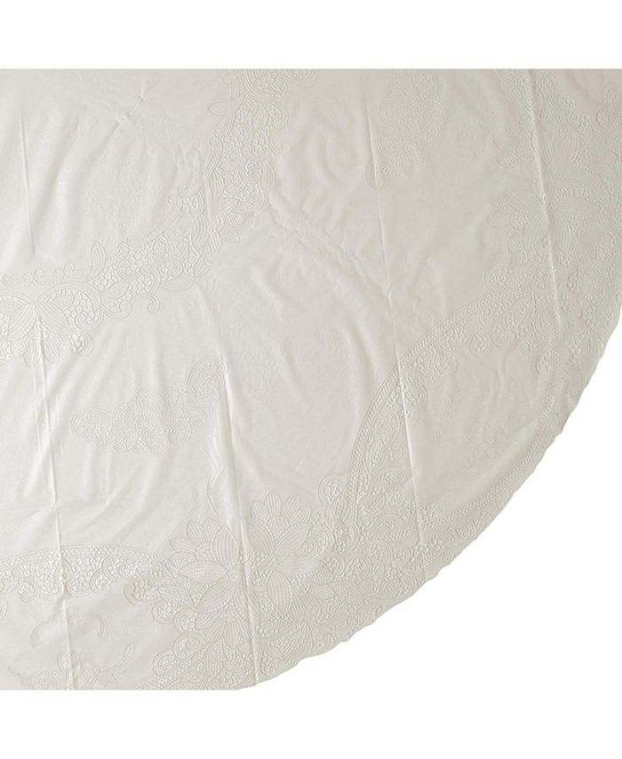 Violet Table Linens Violet Vinyl Lace Battenberg Embossed Floral