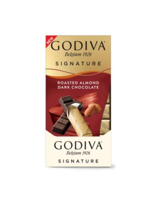 Set of 12, Signature Roasted Almond Dark Chocolate Mini Bars