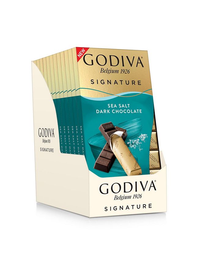 Godiva Set of 12, Signature Sea Salt Dark Chocolate Mini Bars Macy's