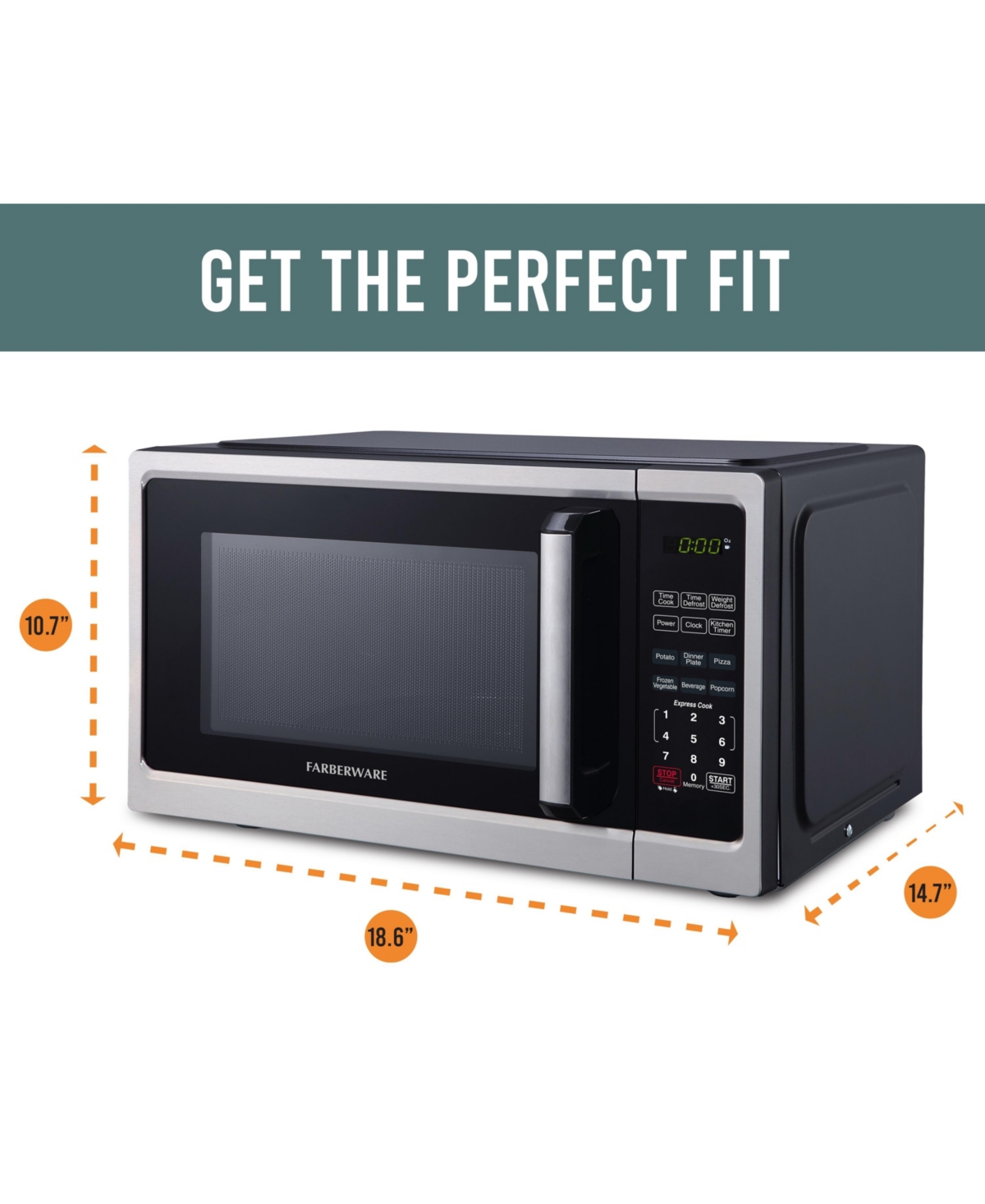 Farberware Classic 0.9 Cu. Ft 900-Watt Microwave Oven -/ Black
