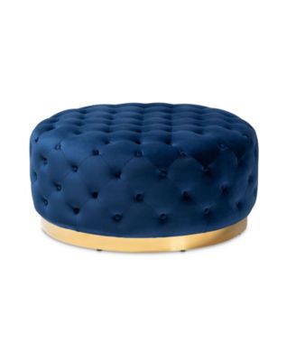 Sasha Glam and Luxe Round Cocktail Ottoman