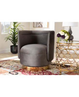 Saffi Glam and Luxe Swivel Accent Chair