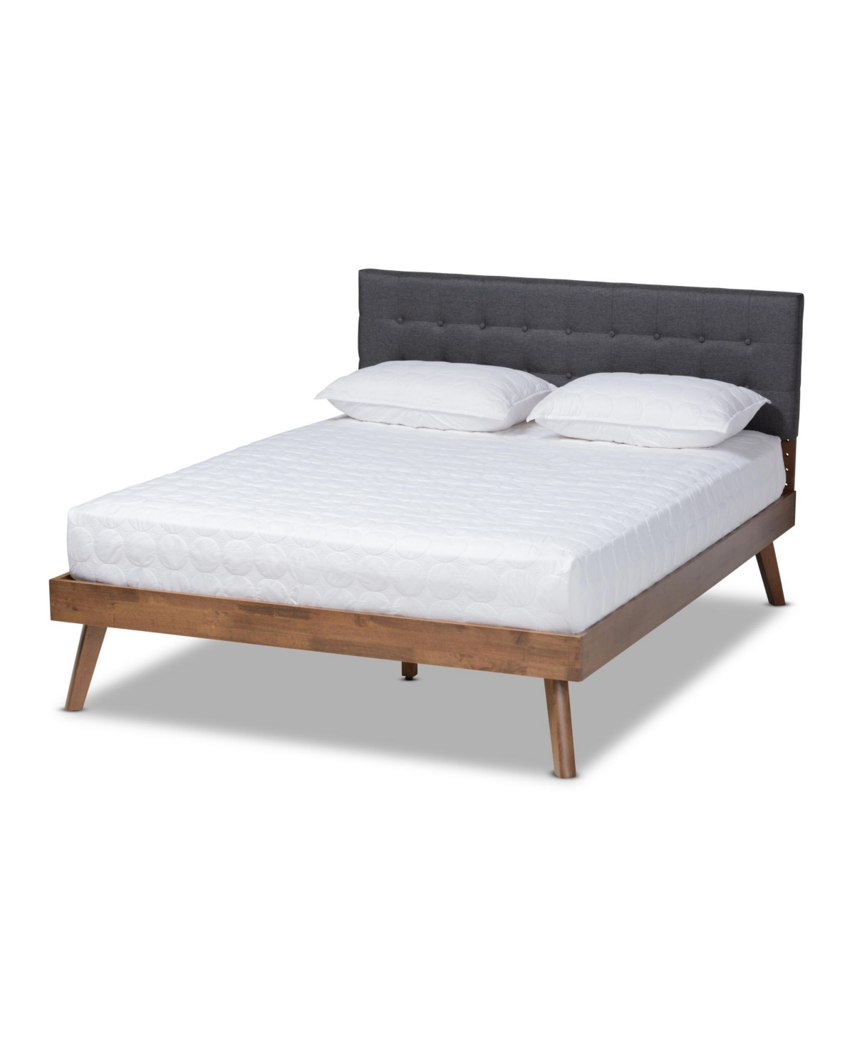 Devan Mid-Century Modern Full Size Platform Bed