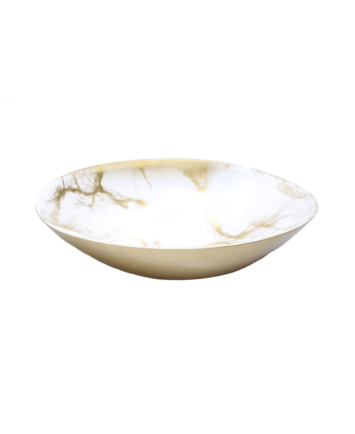 Marbleized Oval Bowls, Set of 4 - Gold - Tone