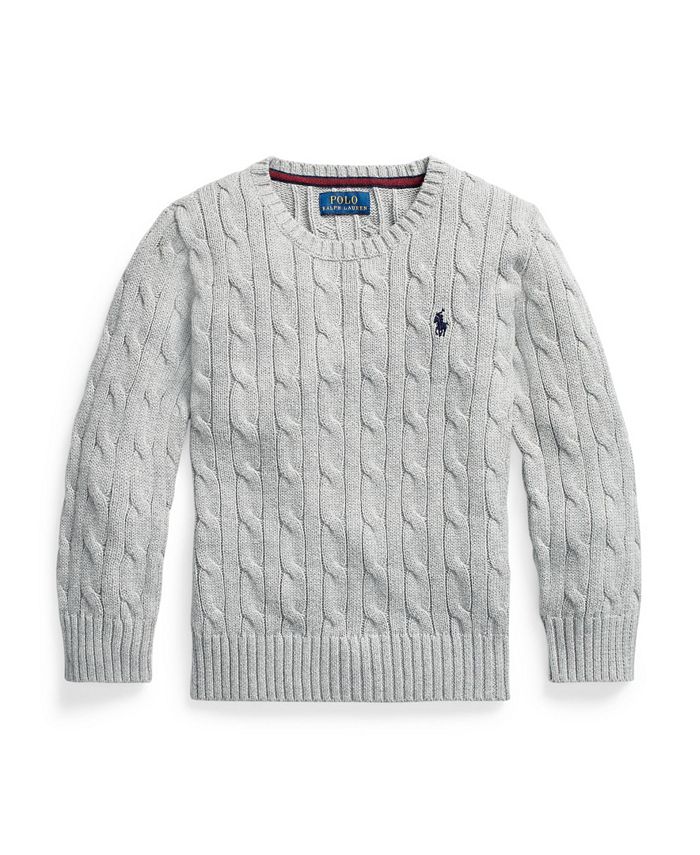 Polo Ralph Lauren Big Boys Cable Knit Sweater - Macy's