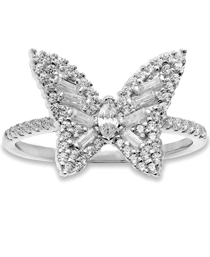 Giani Bernini - Cubic Zirconia Butterfly Statement Ring in Sterling Silver