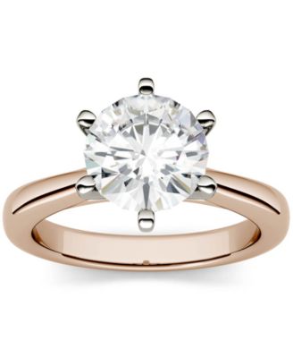 Moissanite Solitaire Engagement Ring 1-9/10 ct. t.w. Diamond Equivalent in 14k White, Yellow or Rose Gold