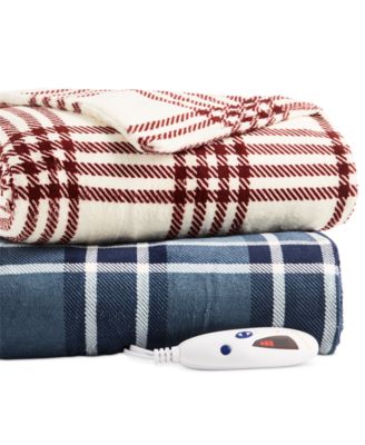 Biddeford - Plaid Heated Micro-Fleece Throw